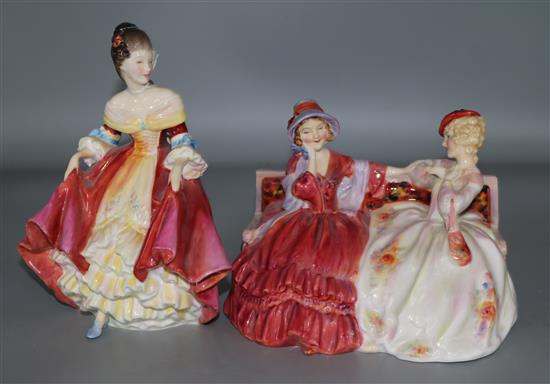 Two Doulton figures Gossips and Southern Belle